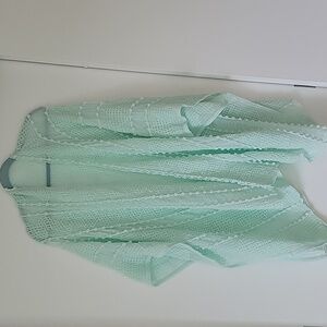 Mint Green Women's plush,soft sweater/lounge/robe. One size.